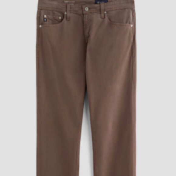 Men's AG Adriano Goldschmied Sueded Brown Everett Pants - Picture 13 of 13